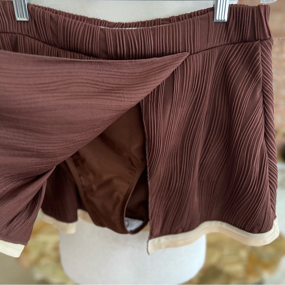 Brown and Cream Women's Tankini Set - Picture 7 of 12